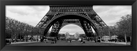 Framed Low section view of a tower, Eiffel Tower, Paris, France Print