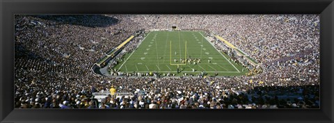 Framed Aerial view of a football stadium, Notre Dame Stadium, Notre Dame, Indiana, USA Print