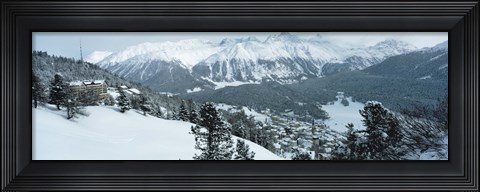 Framed Winter, St Moritz, Switzerland Print