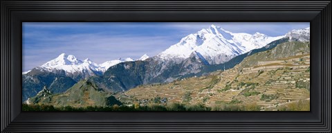 Framed Mountains, Canton Of Valais, Switzerland Print