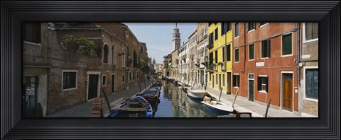 Framed Canal passing through a city, Venice, Italy Print