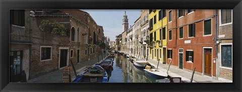 Framed Canal passing through a city, Venice, Italy Print