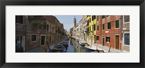 Framed Canal passing through a city, Venice, Italy Print