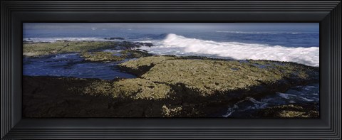 Framed Rock formations at the coast, Fernandina Island, Galapagos Islands, Ecuador Print