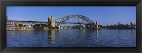 Framed Bridge across the sea, Sydney Harbor Bridge, Sydney, New South Wales, Australia Print