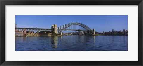 Framed Bridge across the sea, Sydney Harbor Bridge, Sydney, New South Wales, Australia Print