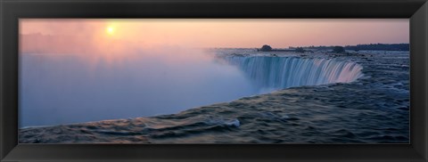 Framed Sunrise Horseshoe Falls Niagara Falls NY USA Print