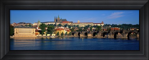 Framed Vitava River Charles Bridge Prague Czech Republic Print