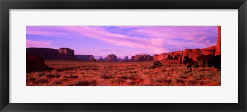 Framed Dawn Sky in Monument Valley, Utah Print