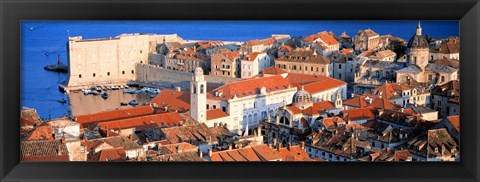 Framed Aerial View, Old Town, Dubrovnik, Croatia Print