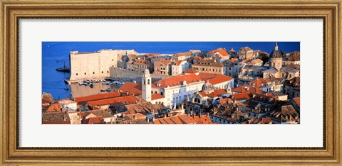 Framed Aerial View, Old Town, Dubrovnik, Croatia Print