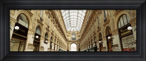 Framed Interiors of a hotel, Galleria Vittorio Emanuele II, Milan, Italy Print
