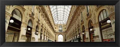 Framed Interiors of a hotel, Galleria Vittorio Emanuele II, Milan, Italy Print