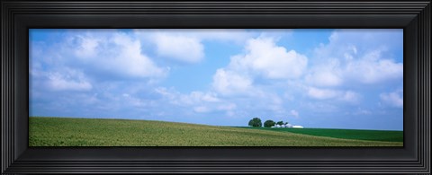 Framed Panoramic view of a landscape, Marshall County, Iowa, USA Print