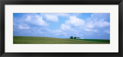 Framed Panoramic view of a landscape, Marshall County, Iowa, USA Print