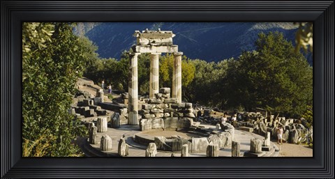 Framed High angle view of a monument, Tholos De Marmaria, Delphi, Greece Print