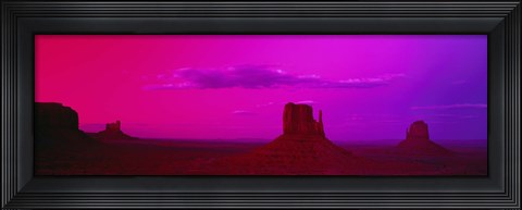 Framed Rock Formations with Pink Sky, Monument Valley, Arizona, USA Print