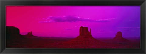 Framed Rock Formations with Pink Sky, Monument Valley, Arizona, USA Print