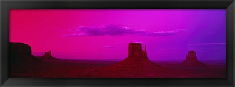 Framed Rock Formations with Pink Sky, Monument Valley, Arizona, USA Print