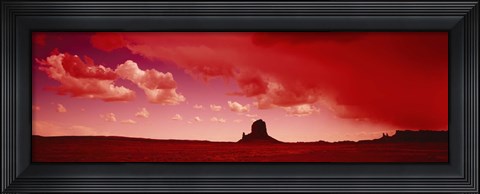 Framed Storm clouds over a landscape, Utah, USA Print