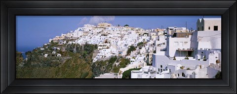 Framed Buildings, Houses, Fira, Santorini, Greece Print