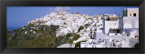 Framed Buildings, Houses, Fira, Santorini, Greece Print