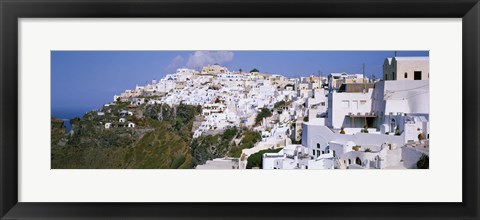 Framed Buildings, Houses, Fira, Santorini, Greece Print