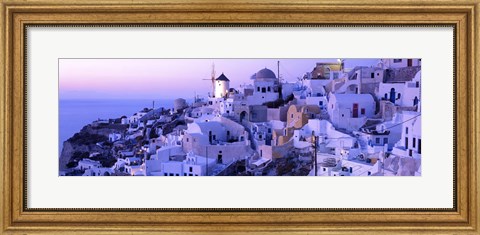 Framed Evening, Ia, Santorini, Greece Print