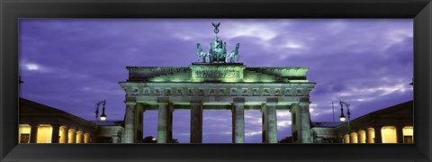 Framed Low Angle View Of The Brandenburg Gate, Berlin, Germany Print