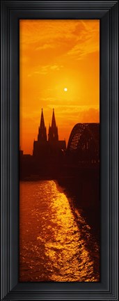 Framed Hohenzollern Bridge, Cologne, Germany Print
