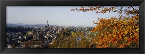 Framed High angle view of buildings, Berne Canton, Switzerland Print