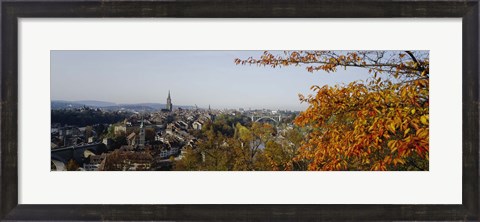 Framed High angle view of buildings, Berne Canton, Switzerland Print