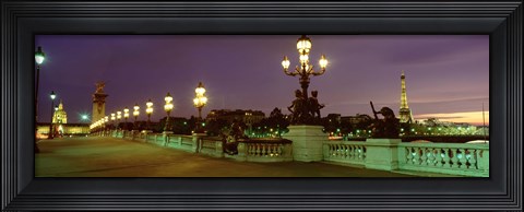Framed Alexander III Bridge, Paris, France Print