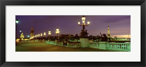 Framed Alexander III Bridge, Paris, France Print