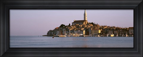 Framed Waterfront, Rovinj, Croatia Print