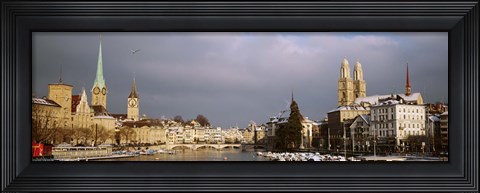 Framed Winter, Zurich, Switzerland Print