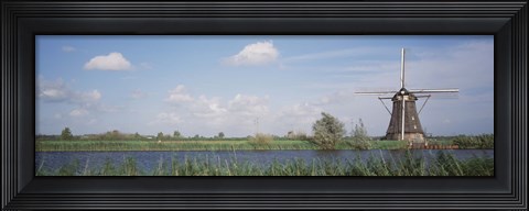 Framed Netherlands, Traditional windmill in the village Print
