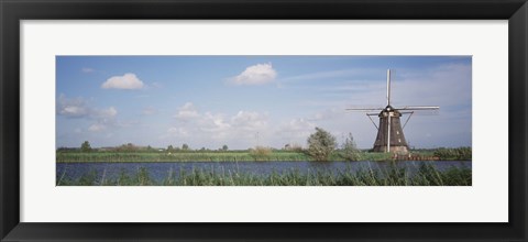 Framed Netherlands, Traditional windmill in the village Print