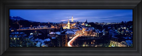 Framed Night Bern Switzerland Print