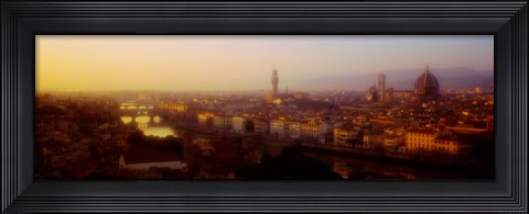 Framed High angle view of Florence, Italy Print