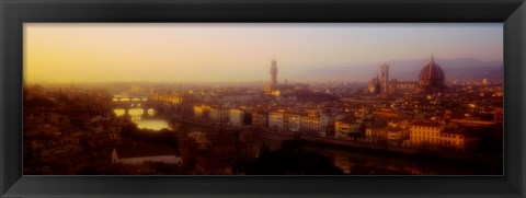 Framed High angle view of Florence, Italy Print