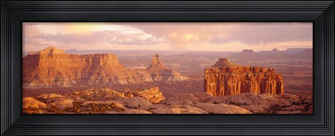 Framed Rock formations on a landscape, Canyonlands National Park, Utah, USA Print