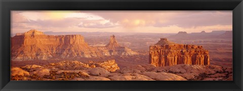 Framed Rock formations on a landscape, Canyonlands National Park, Utah, USA Print