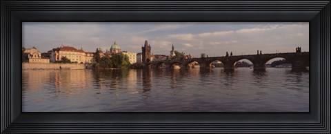Framed Charles Bridge Vltava River Prague Czech Republic Print