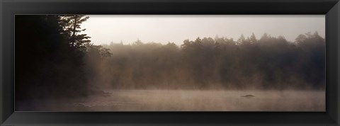 Framed Morning Mist Adirondack State Park Old Forge NY USA Print