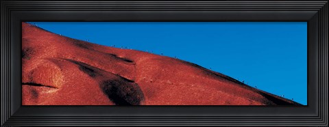 Framed Climbers Ayers Rock Uluru Park Australia Print