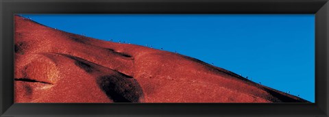 Framed Climbers Ayers Rock Uluru Park Australia Print