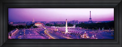 Framed Dusk Place de la Concorde Paris France Print
