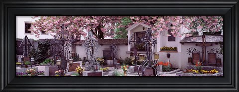 Framed Flowers on tombstones, Tirol, Austria Print
