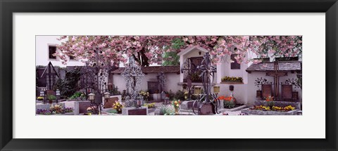 Framed Flowers on tombstones, Tirol, Austria Print